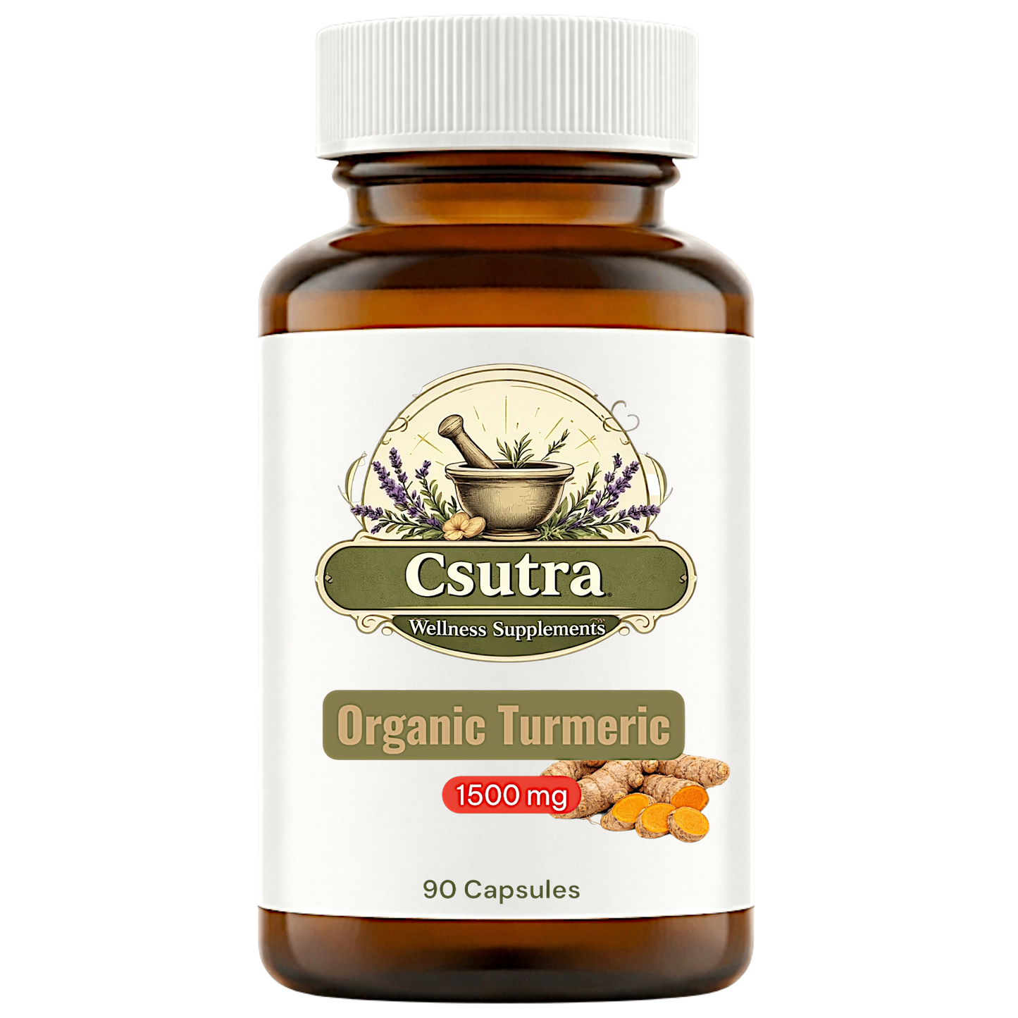 Organic Turmeric (1500mg) - 90/180 Capsules