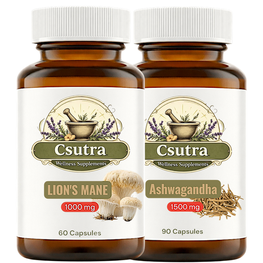 Lion's Mane & Ashwagandha Duo (Focus & Stress Balance)