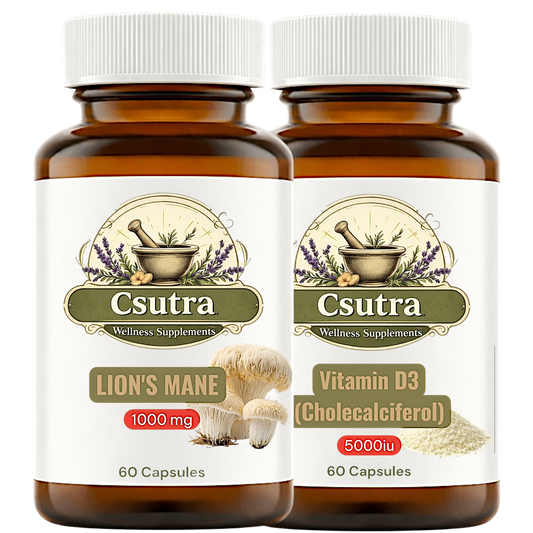 Lion's Mane & Vitamin D3 Duo (Brain & Wellness)